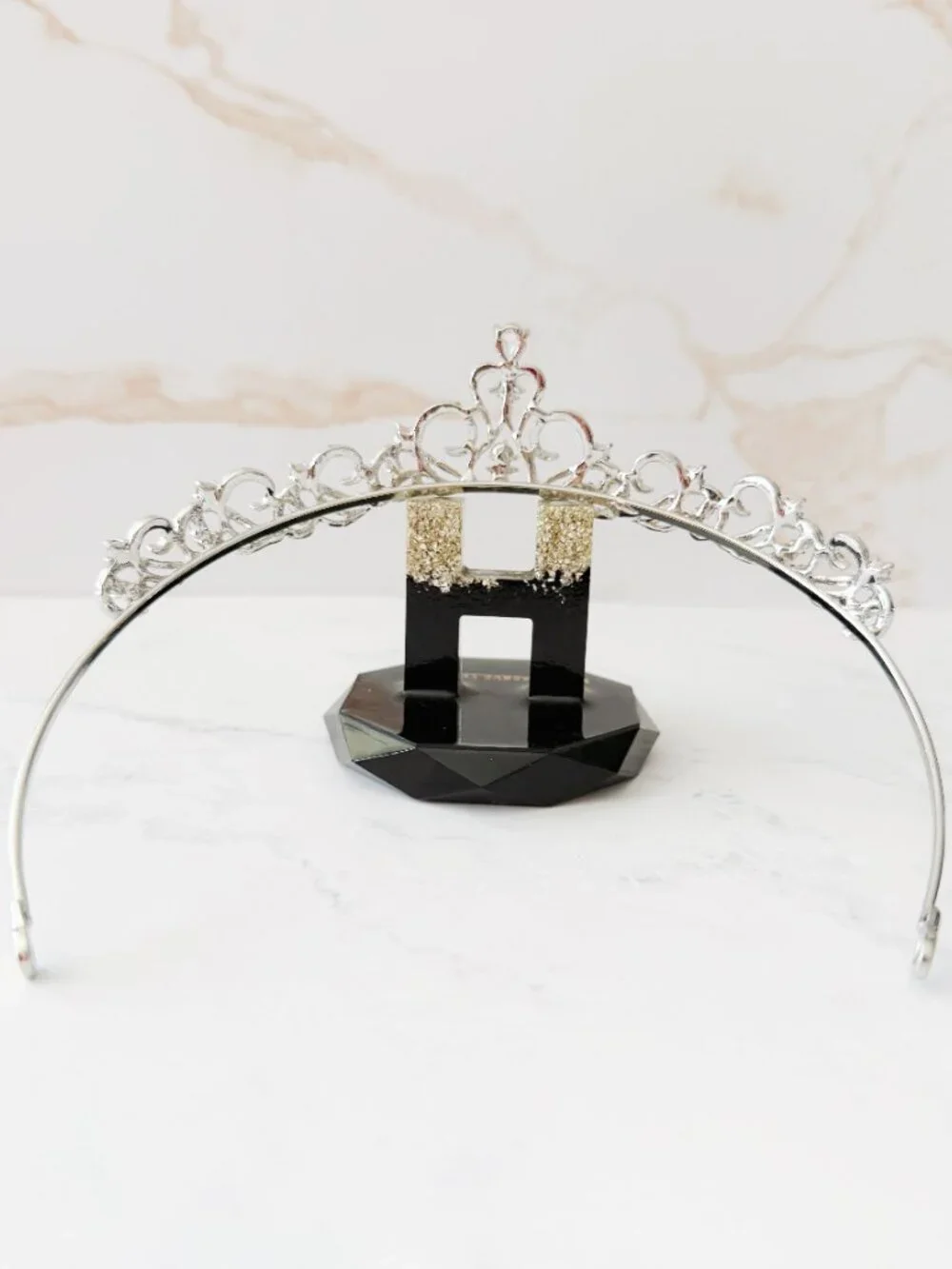Silver Zirconia Crystal Tiara, Kids Pageant Crown, Flower Girl Tiara